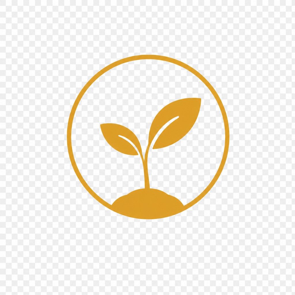 Practical Support Sprout growing inside a circle, representing practical tools for growth